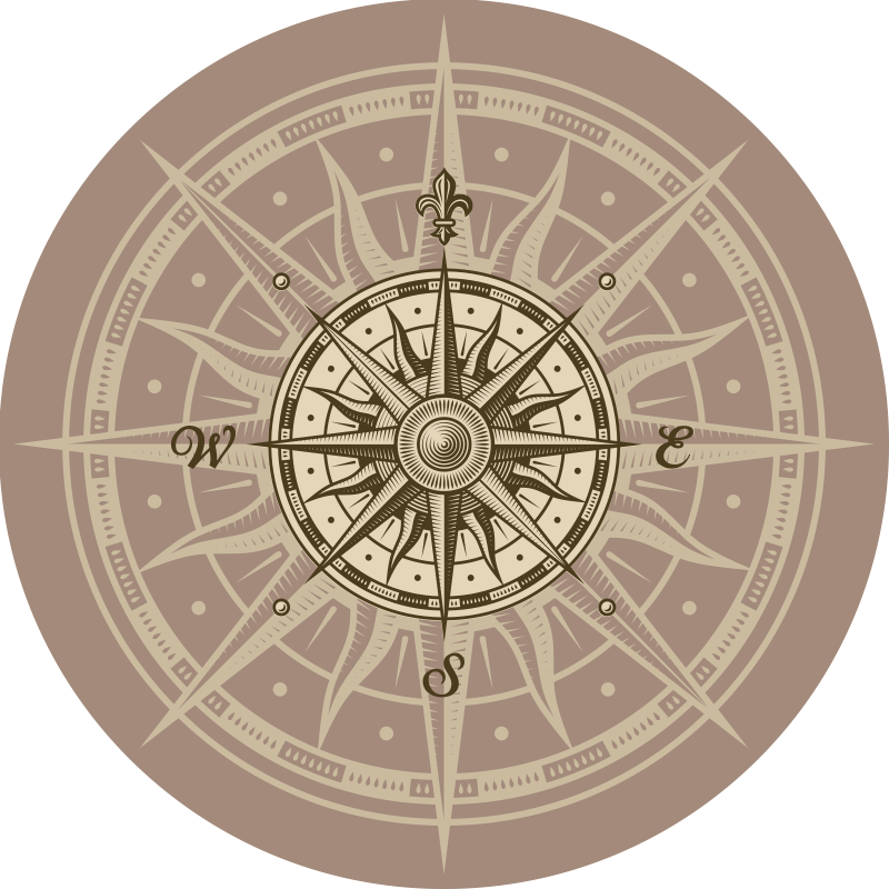 Covor minunat rotund de busolă de busolă rotundă - TenStickers