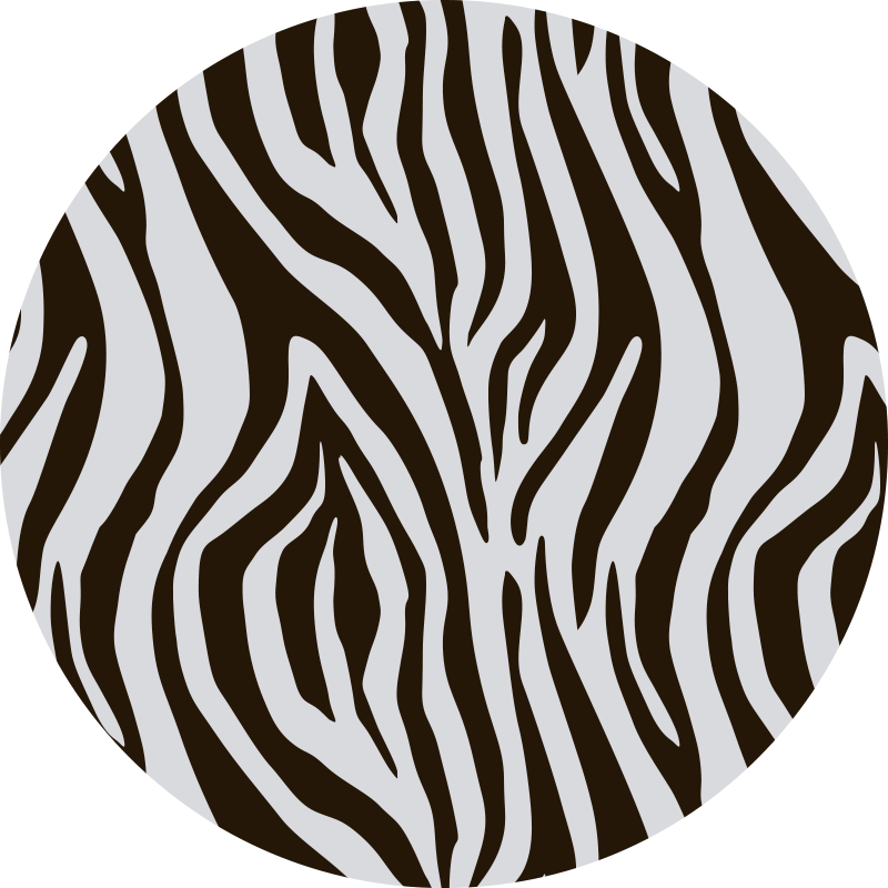 Covor spectaculos de vinil cu animal zebra rotund - TenStickers