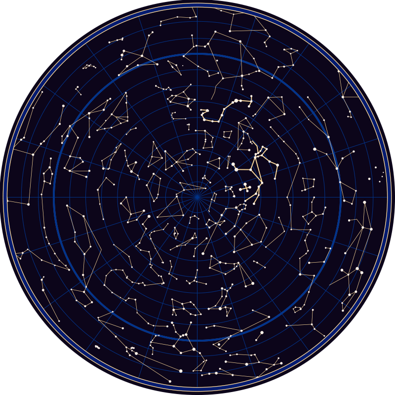 Covor de vinil minunat rotund costelații zodiacale - TenStickers