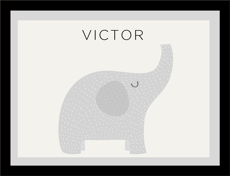 Covor personalizat pentru vinil elefant pentru copii - TenStickers