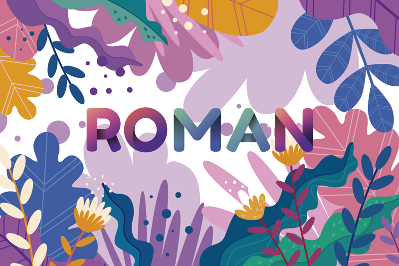 Covor de vinil cu nome botanice personalizate - TenStickers