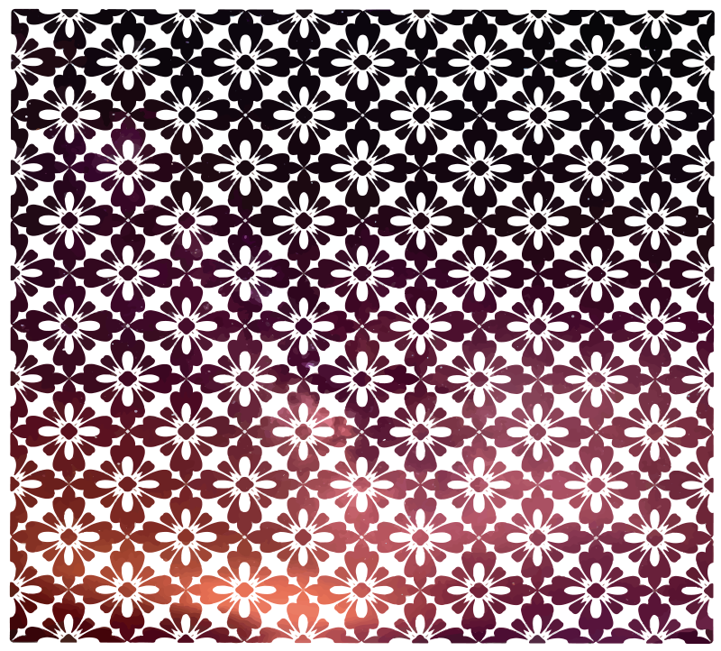 Covor floral din vinil flori ornamentale - TenStickers