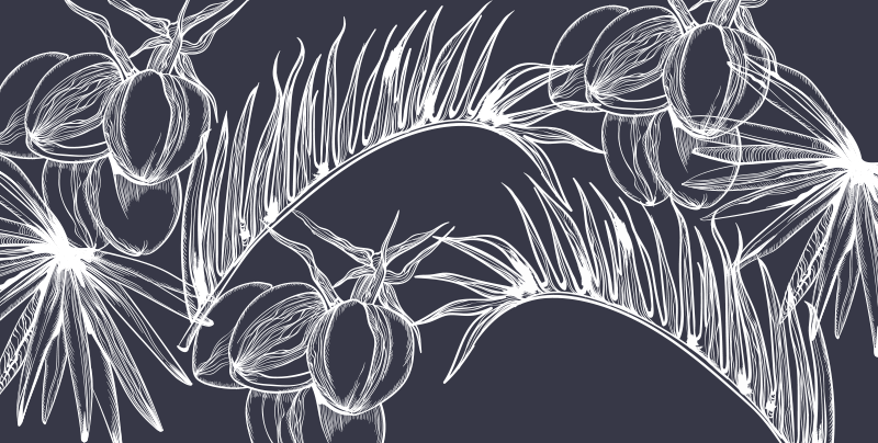 Covor living din vinil frunze de palmier - TenStickers