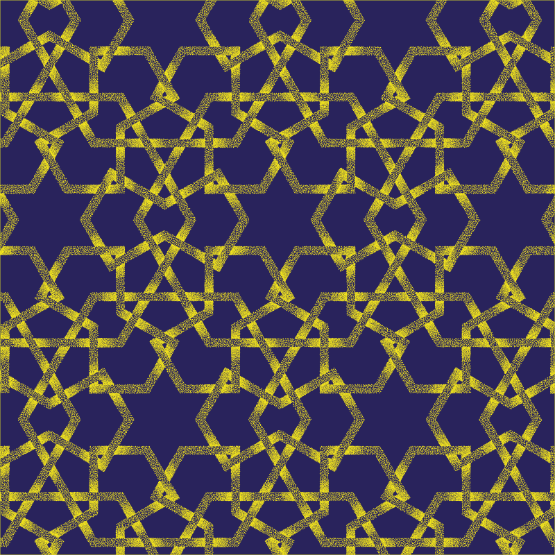 Covor modern de vinil stele albastru-galben - TenStickers