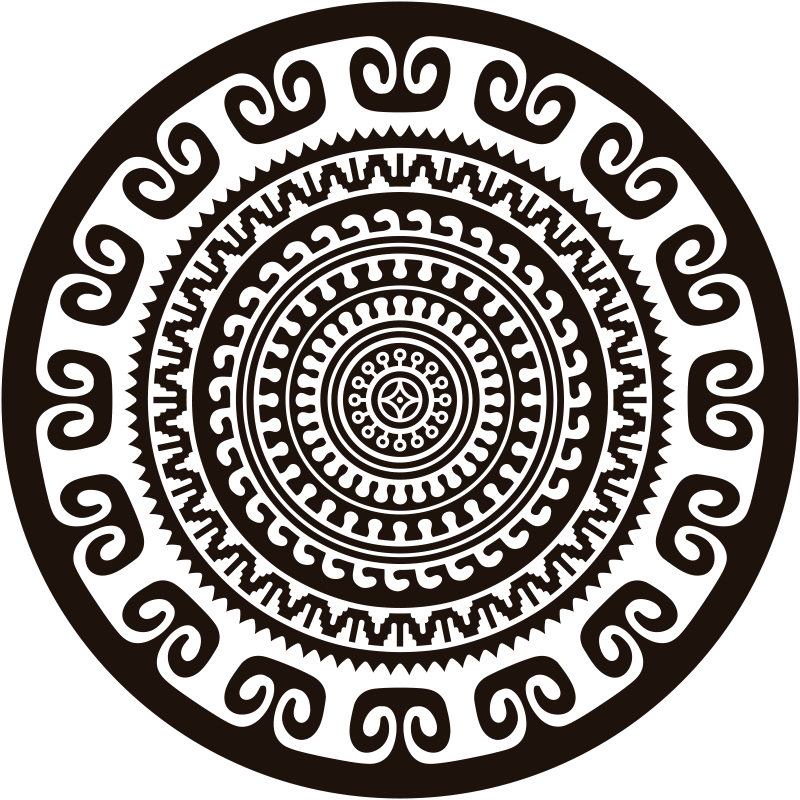 Covor din vinil dormitor mandala alb-negru - TenStickers