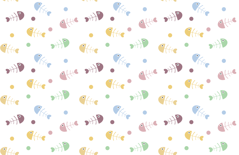 Covor de vinil pentru copii ilustrație de pește colorat - TenStickers