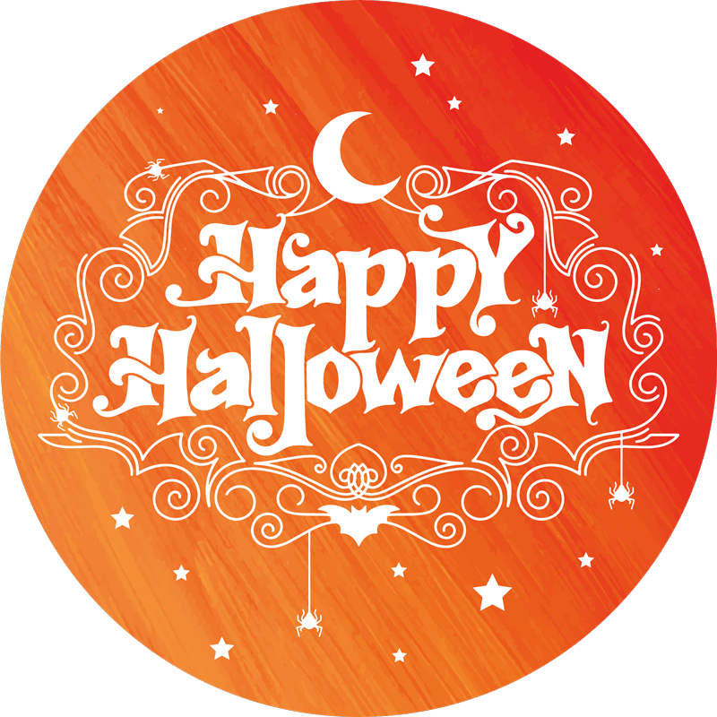 Covor de vinil Halloween circulara festivitatii de halloween - TenStickers