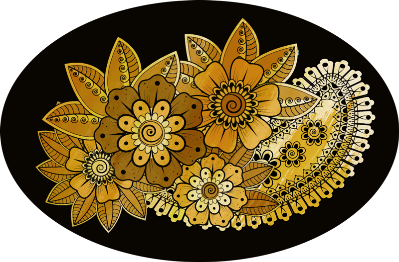 Covor living din stil vinil paisley indian - TenStickers