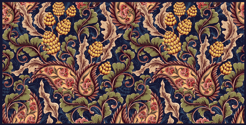 Covor realist ilustrare paisley realist - TenStickers