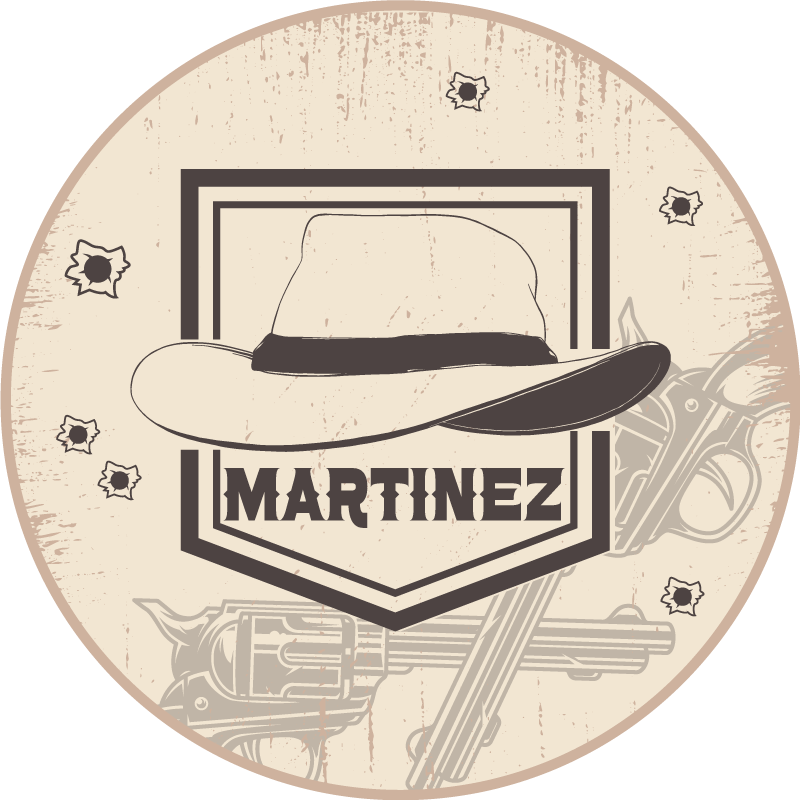 Covor de vinil cu nome western personalizabil - TenStickers