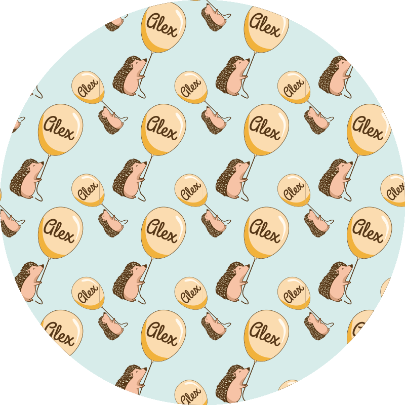 Covor de vinil cu nome arici personalizat - TenStickers