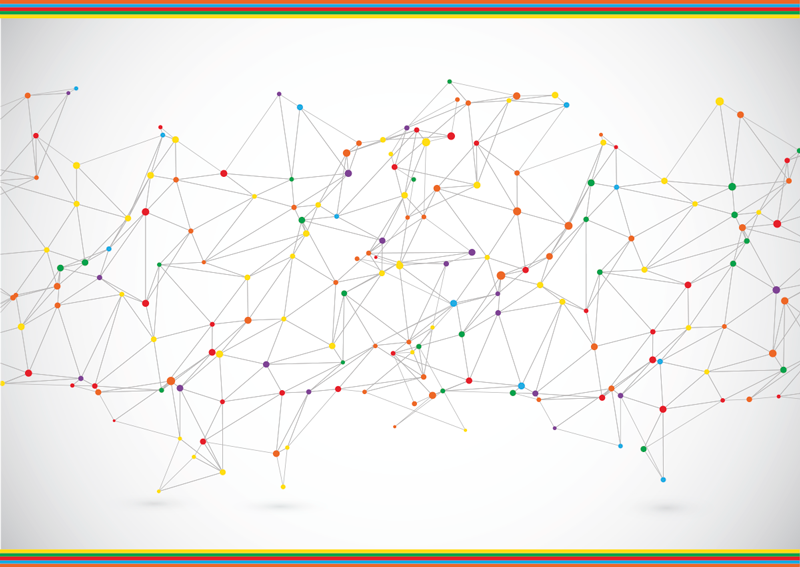 Covor de vinil geometric conexiuni geometrice - TenStickers