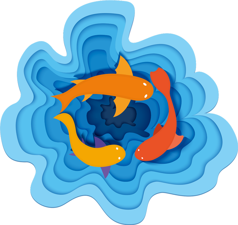 Covor vinil animal model koi acvatic - TenStickers