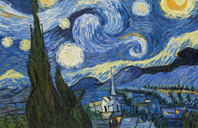 Covor van gogh starry night din vinil pentru sufragerie - TenStickers
