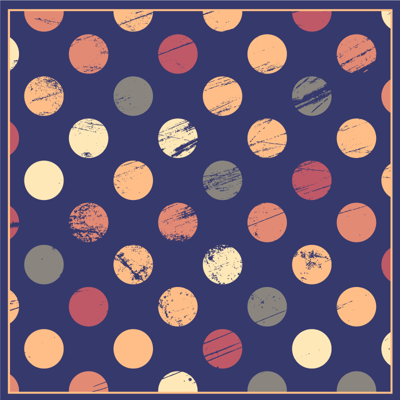 Covor de vinil geometric model punctat abstract - TenStickers