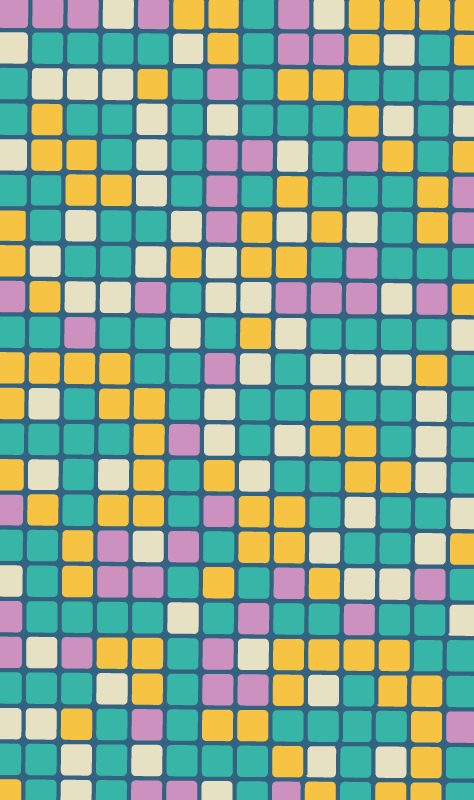 Covor de vinil pentru copii cu forme pătrate - TenStickers