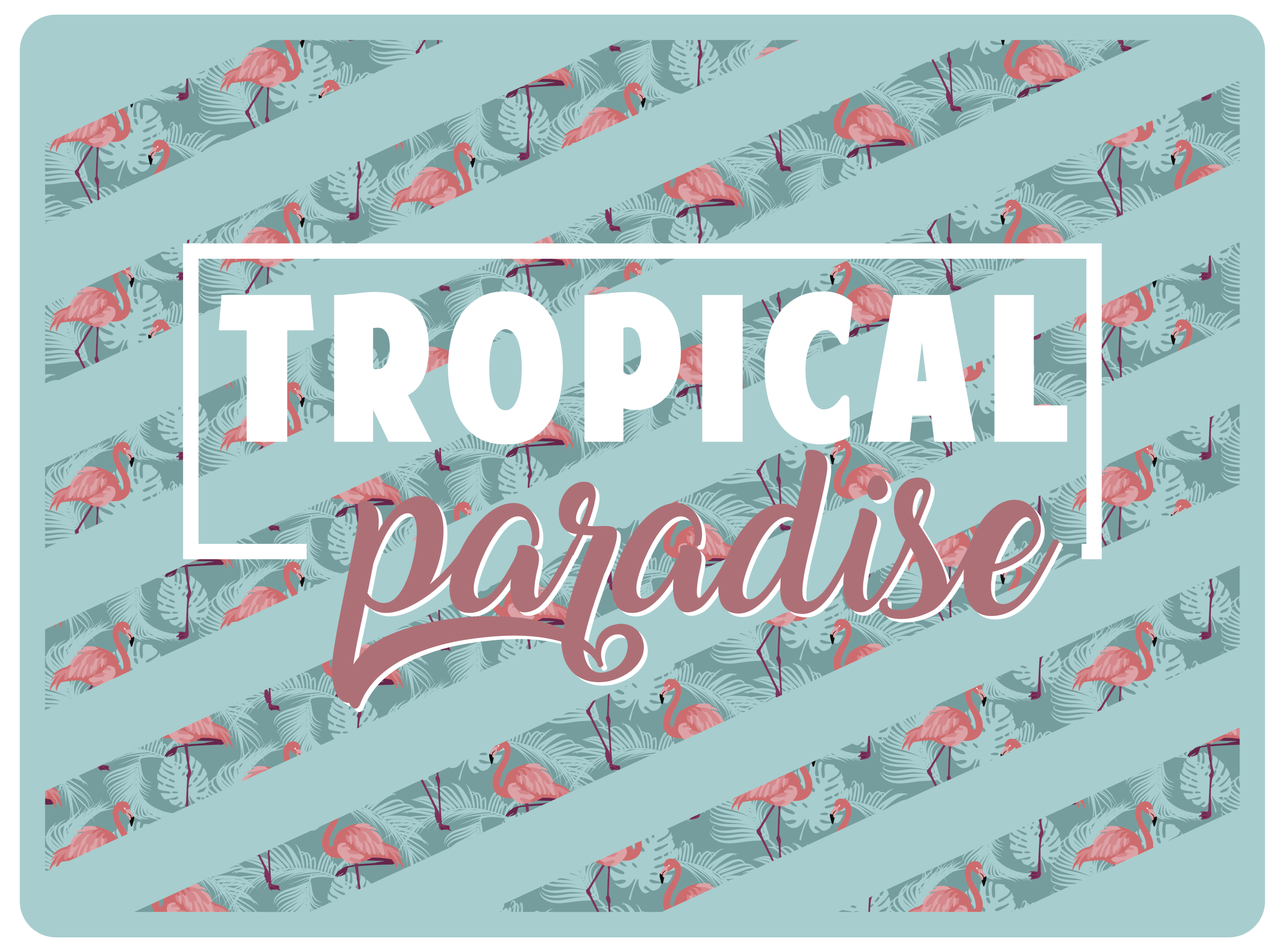 Covor vinil animal text paradis tropical - TenStickers
