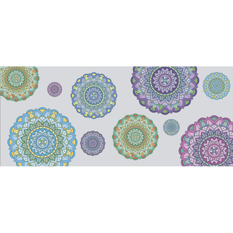 Covor vinil mandala ansamblu mandala - TenStickers