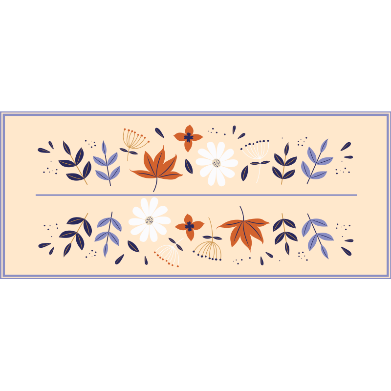 Covor vinil flori și plante ansamblu de motive botanice - TenStickers