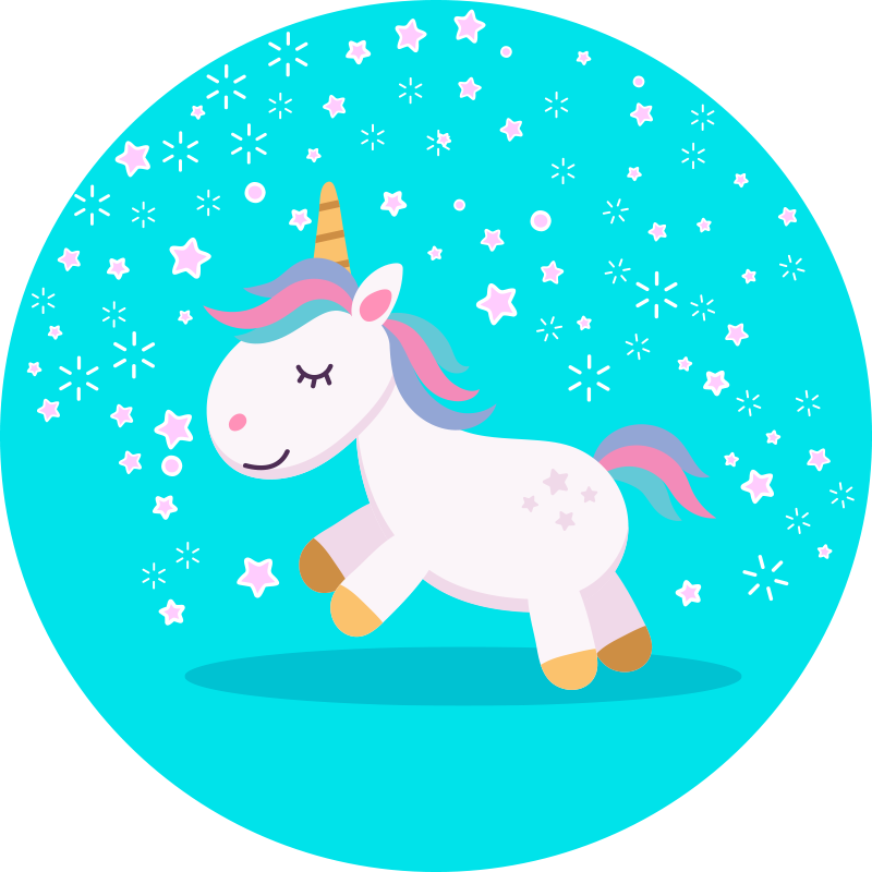 Covor de vinil pentru copii unicorni fericiti - TenStickers