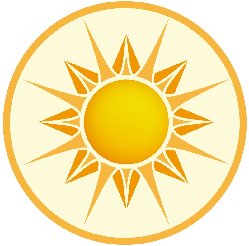 Alții covor de vinil cerc emblemă însorită - TenStickers