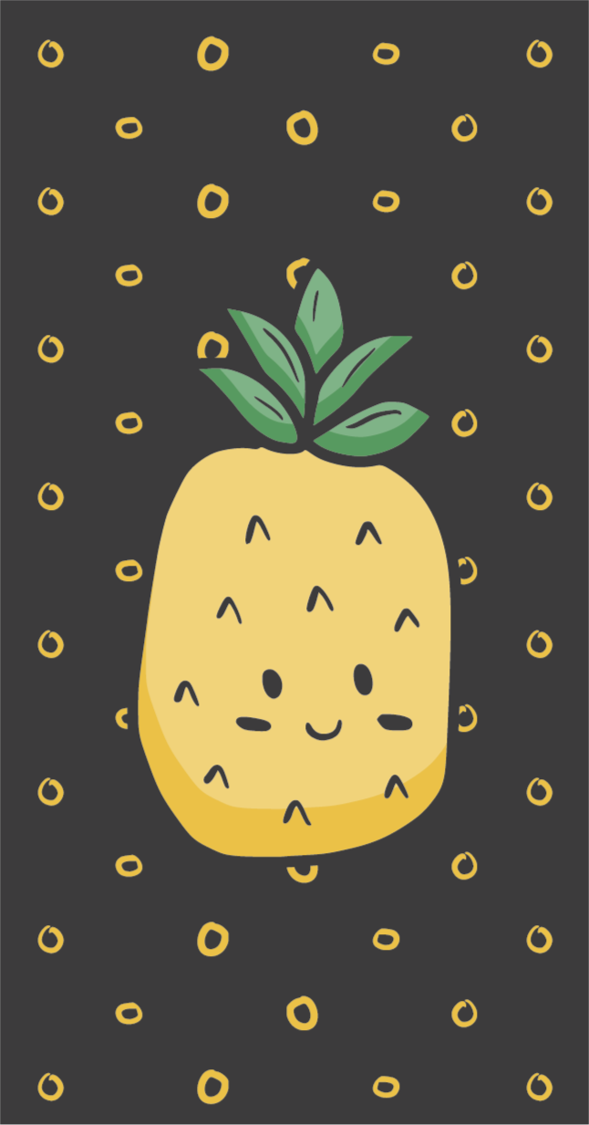 Covor de vinil pentru copii ananas vesel - TenStickers
