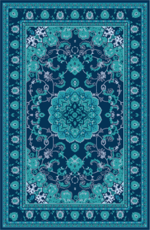 Covor vinil mandala eleganță mandala teal - TenStickers