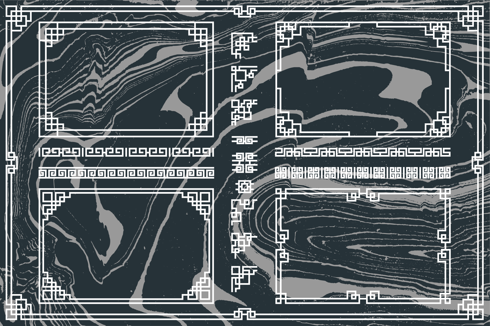 Covoare geometrice de marmură pătrată - TenStickers