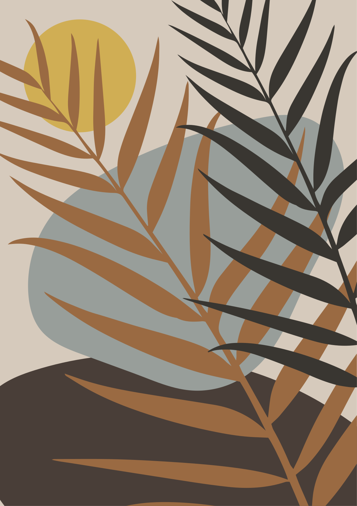 Covor elegant de sufragerie cu model tropical - TenStickers