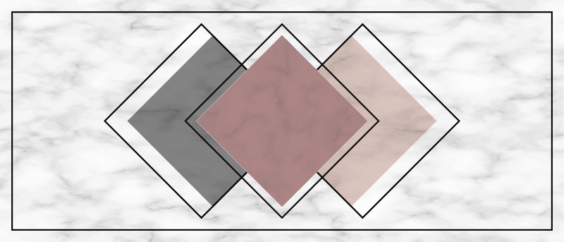 Covor modern cu trei romburi - TenStickers