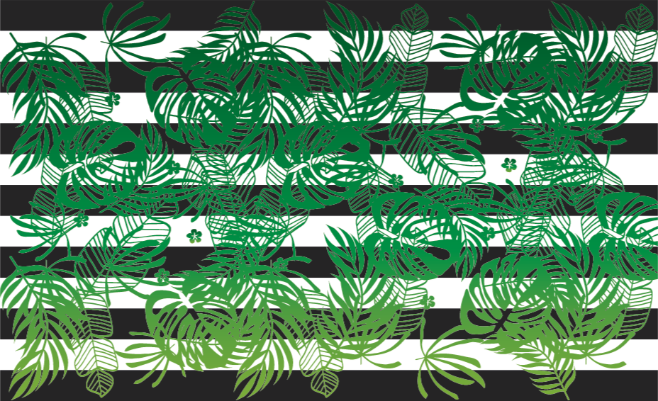 Covor cu dungi din vinil monstera plant nature - TenStickers