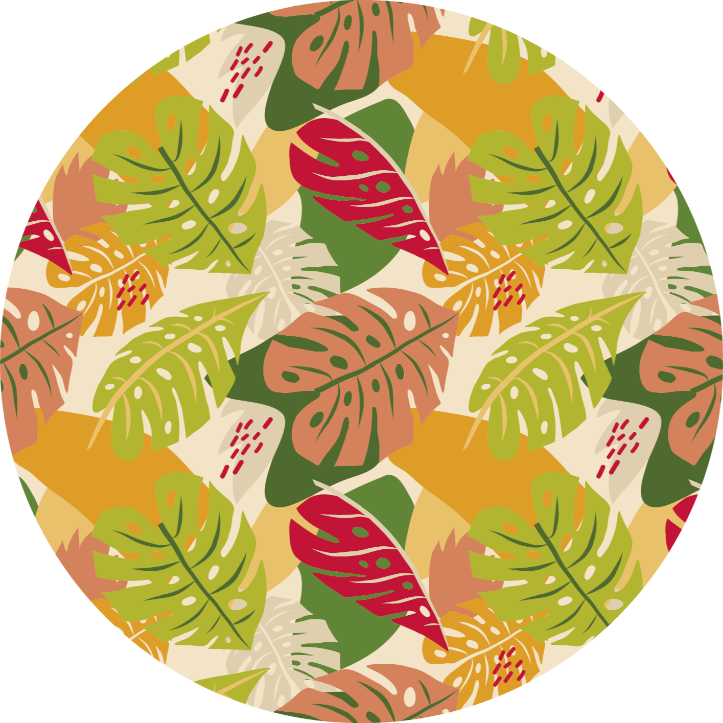 Covor alternativ grafic monstera design natur - TenStickers