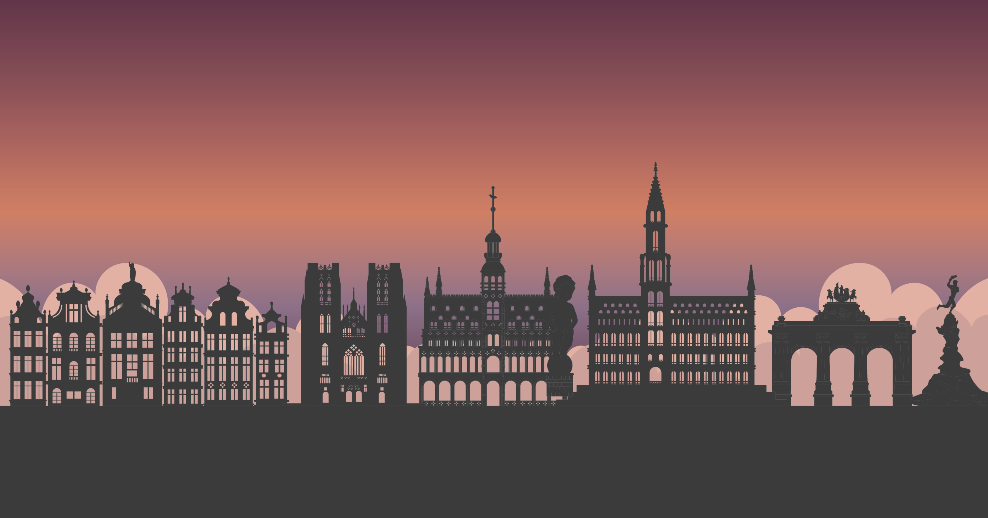 Covor de vinil harta lumii silueta orizontului - TenStickers