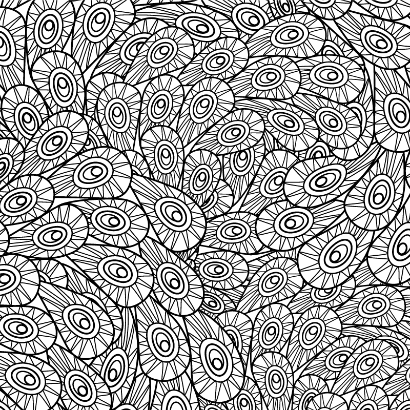 Covor vinil mandala model cu pene de păun - TenStickers