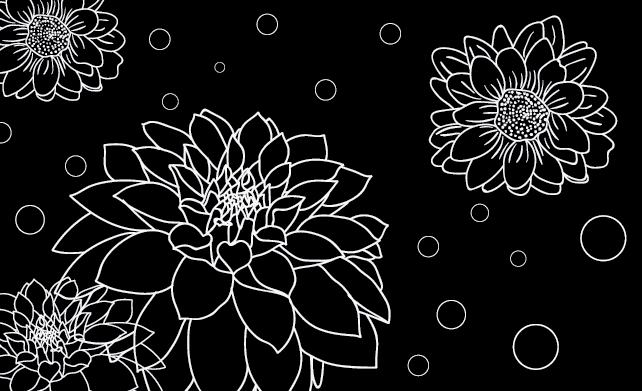 Covor floral cu flori abstracte - TenStickers