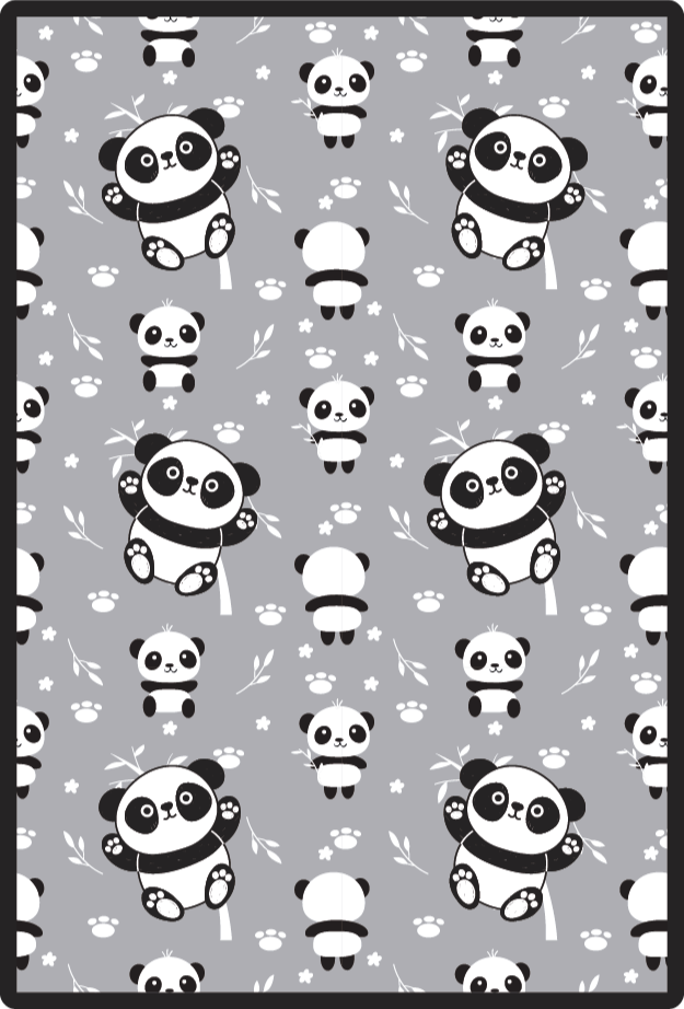 Covor de vinil pentru copii timpul de joacă panda - TenStickers