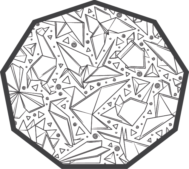 Covor modern din vinil în formă de origami - TenStickers