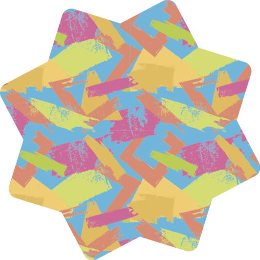 Covor de vinil geometric forme abstracte colorate - TenStickers