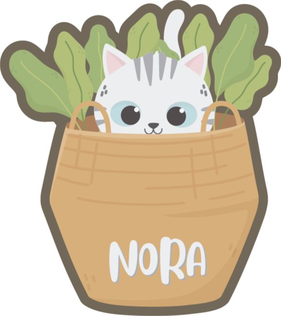 Covor de vinil cu nome feline personalizate - TenStickers