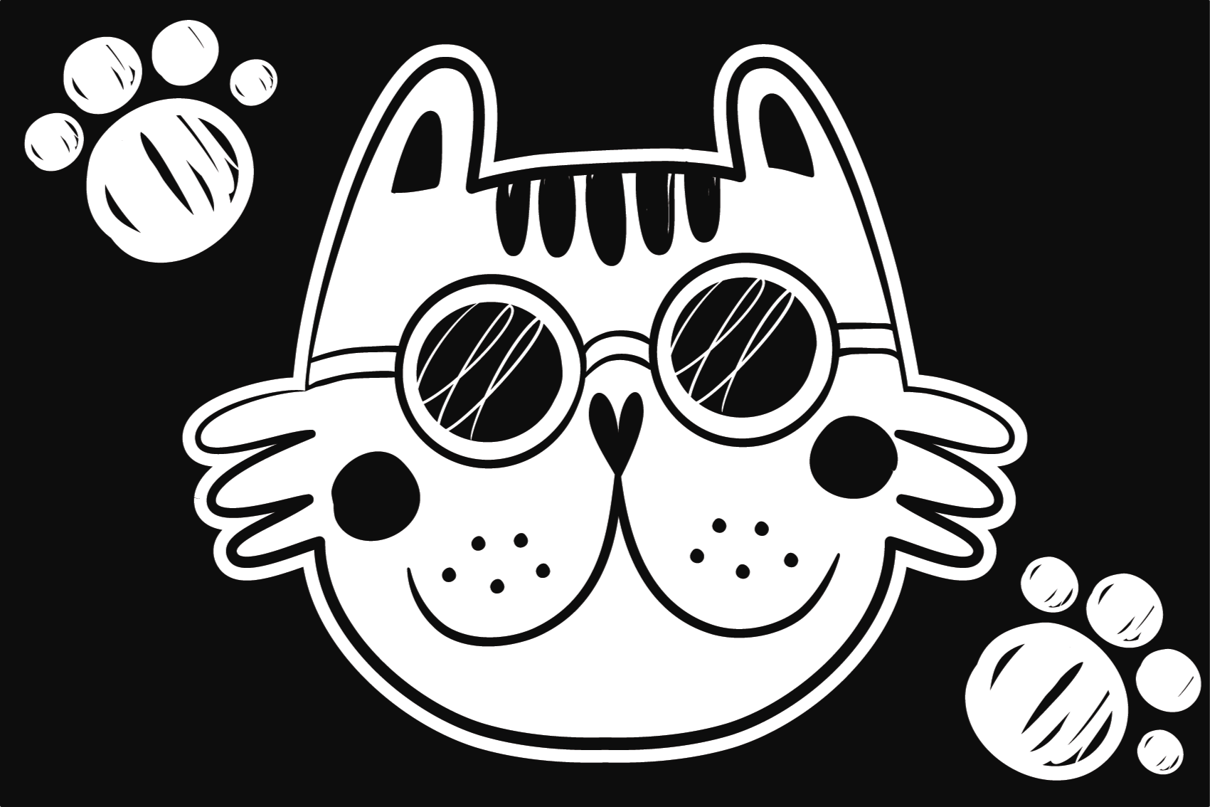 Covor de vinil pentru copii cu ilustrație pisică desenată - TenStickers