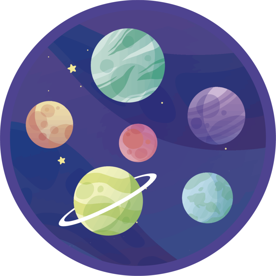 Covor de vinil diferite planete galaxie copii - TenStickers