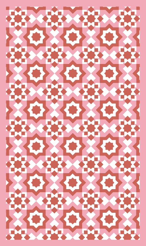 Covor de vinil de bucatarie covor rosu cu dale - TenStickers