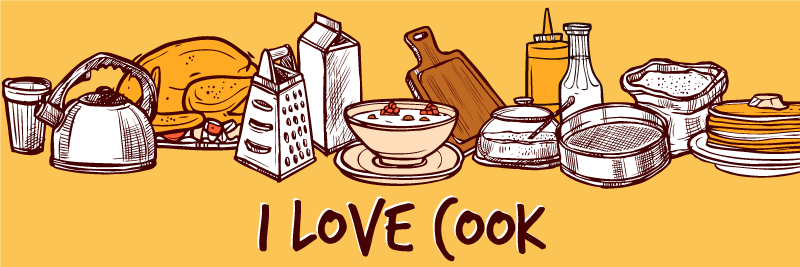 Text bucătărie cu ustensile covor personalizat - TenStickers