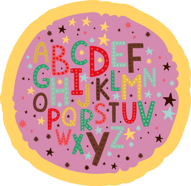 Covor colorat din vinil alfabet - TenStickers