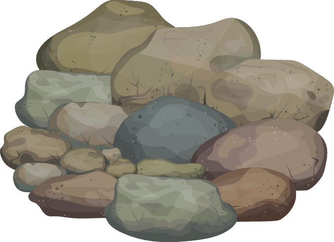 Covor de vinil efect de piatră ilustrație cu pietricele - TenStickers