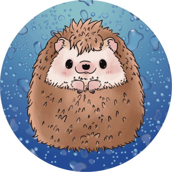 Adorabil covor de vinil arici animale - TenStickers