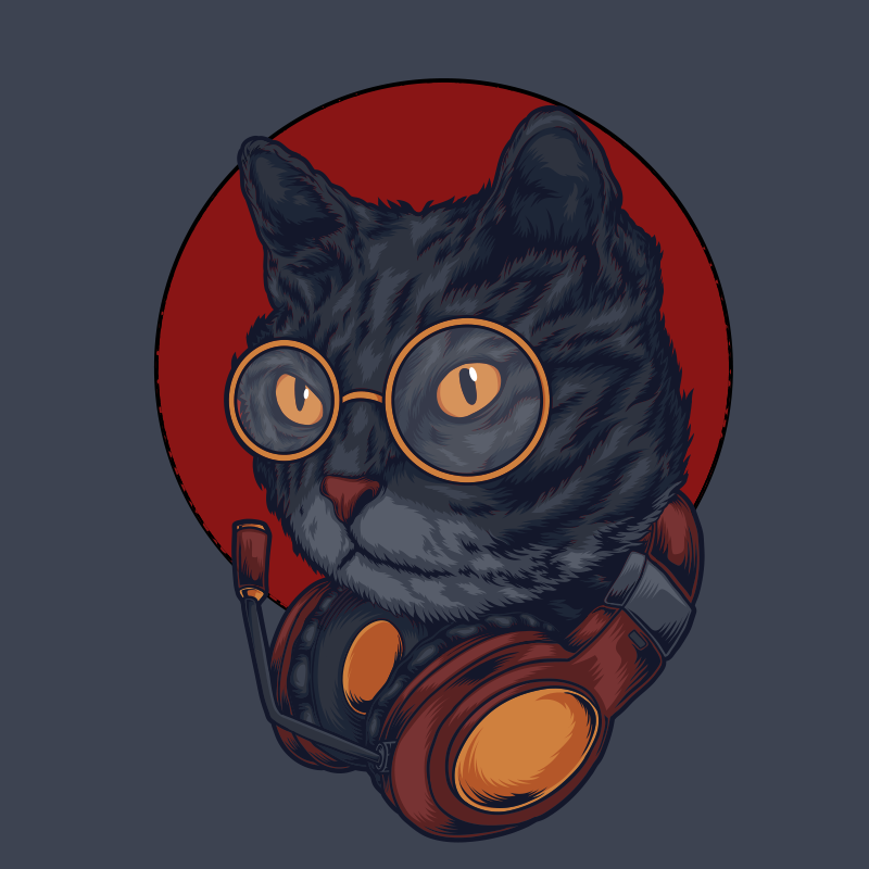 Covor vinil animal astronaut felin - TenStickers