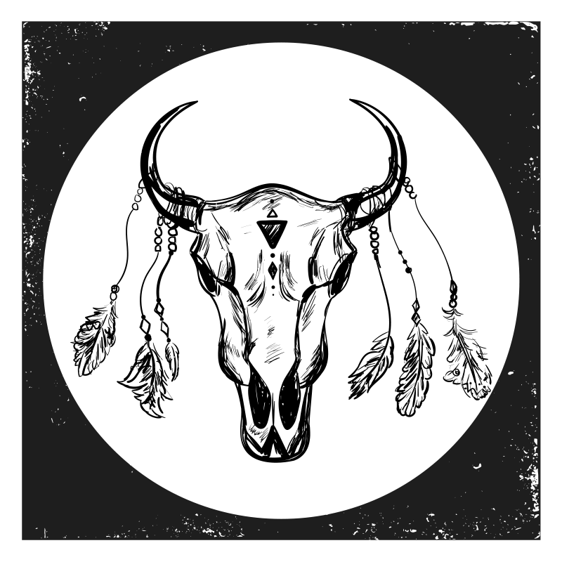 Covor craniu boho compoziție covor etnic - TenStickers