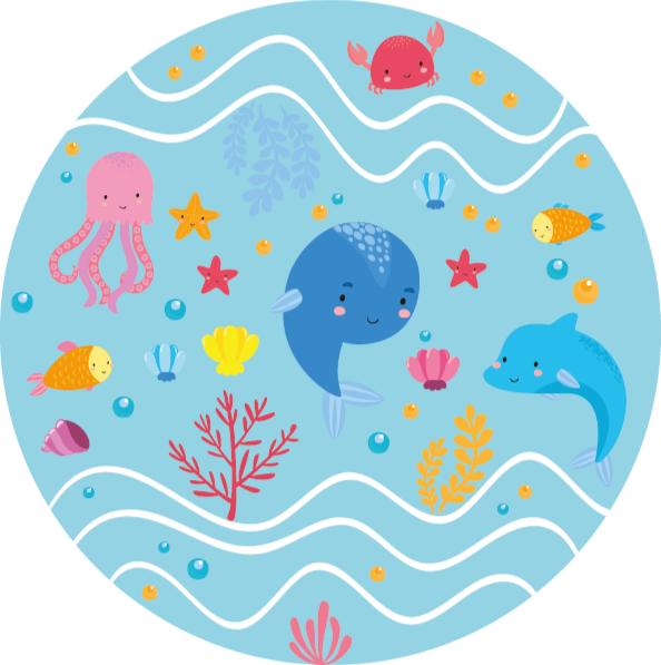 Covor de vinil pentru copii prieteni oceanici - TenStickers