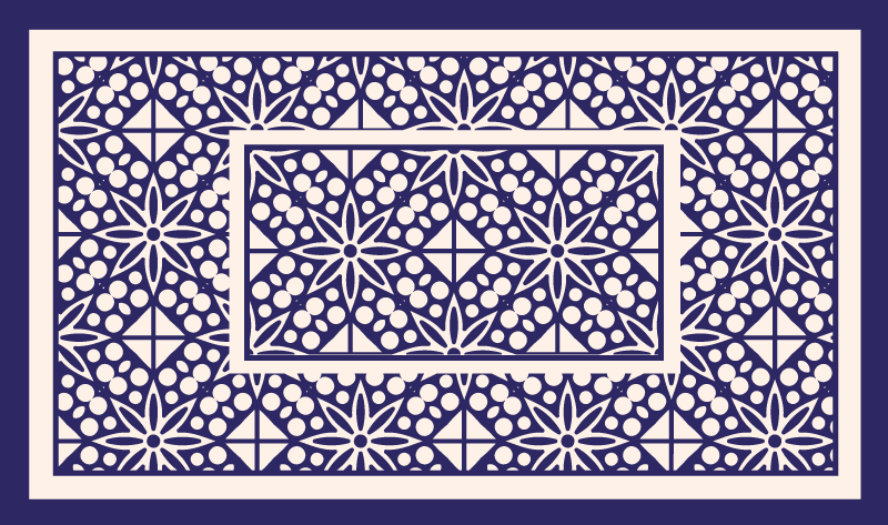 Covor vinil efect de țiglă model geometric decorativ - TenStickers